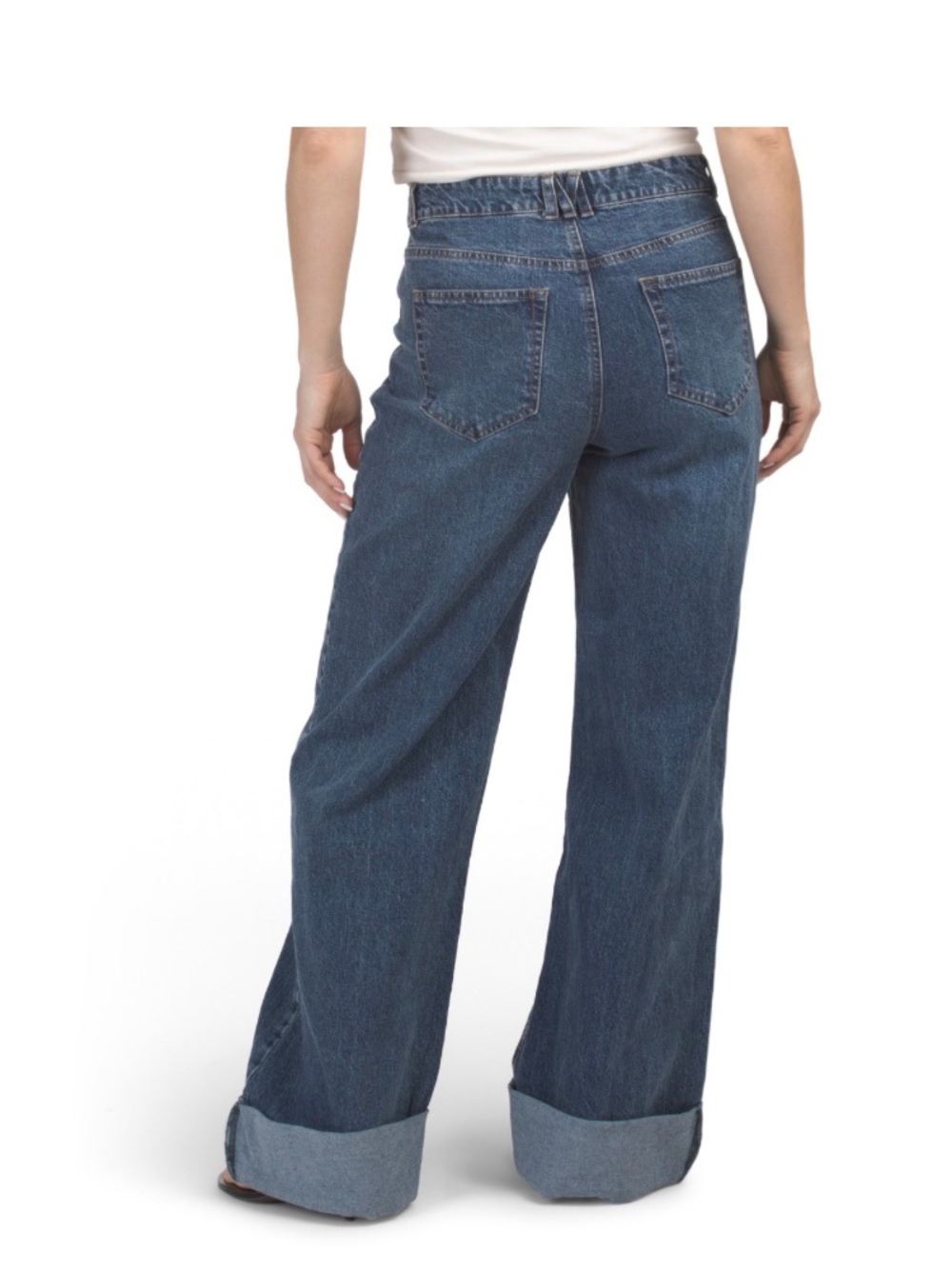 Steve Madden Dark Blue High-Rise Wide Leg Jeans - Picture 2 of 2